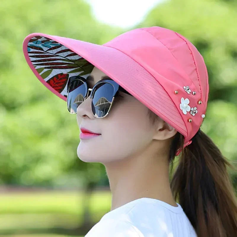 Women's UV Protection Wide Brim sun Cap