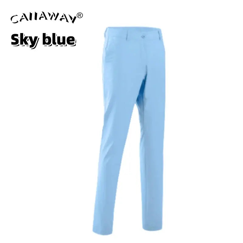 Men Elastic Slim Golf Pants
