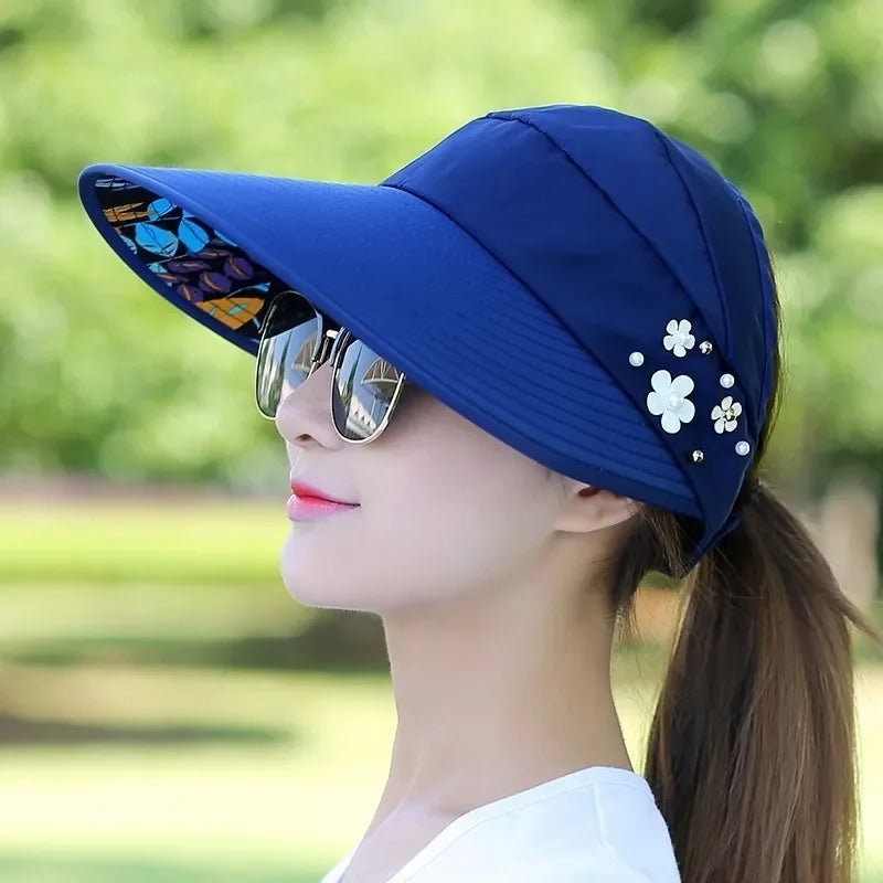 Women's UV Protection Wide Brim sun Cap