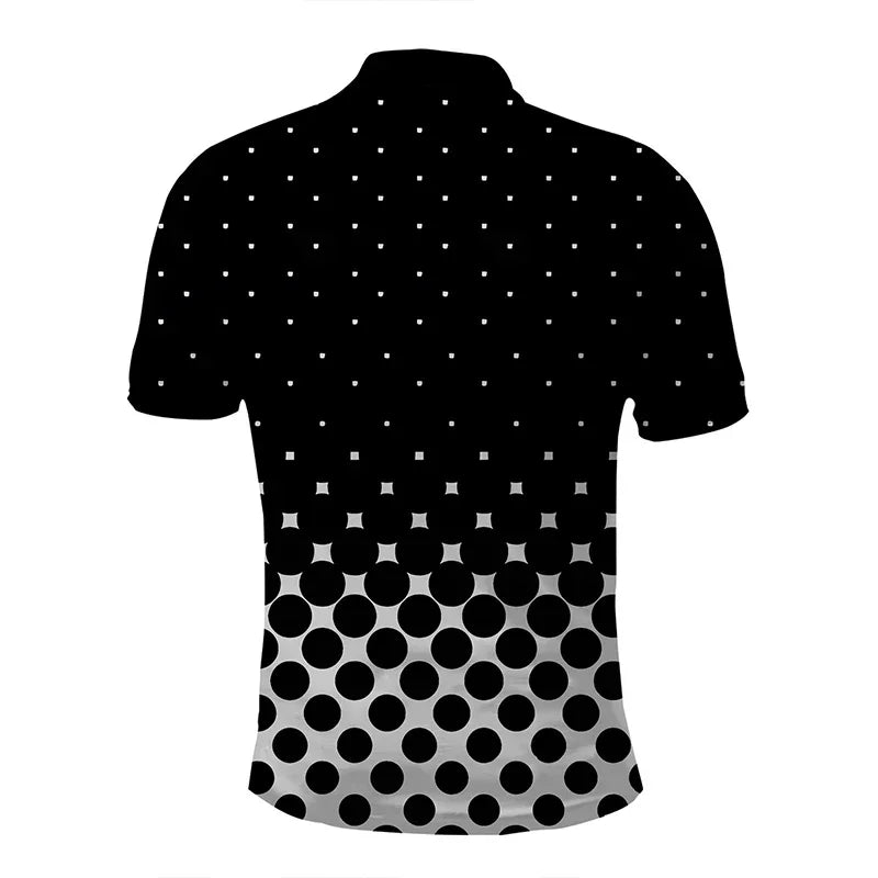 Men’s Contrast Color Knit Golf  Polo Shirt
