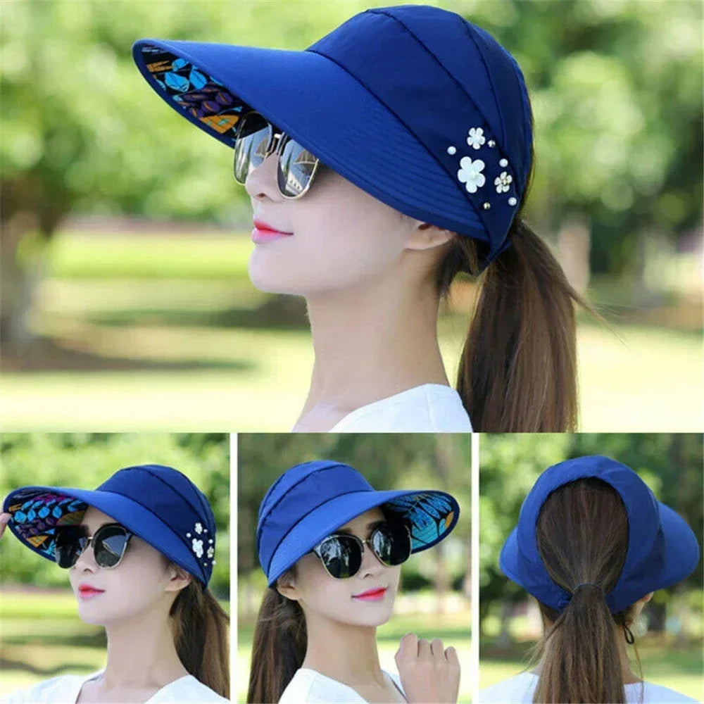 Women's UV Protection Wide Brim sun Cap
