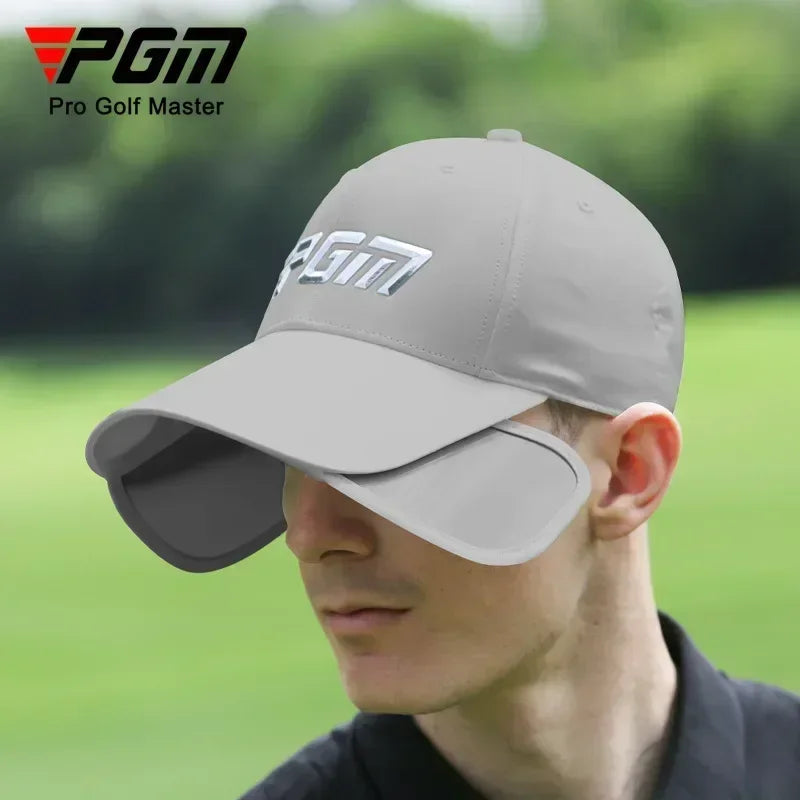 PGM Men Golf Retractable Brim Breathable Baseball Cap
