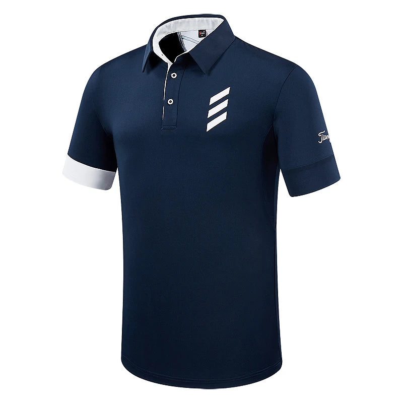 PGM Men's Golf Polo Shirt – Summer Breathable Performance Tee