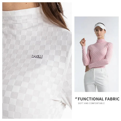 Womens  Soft High Neck Golf Shirt