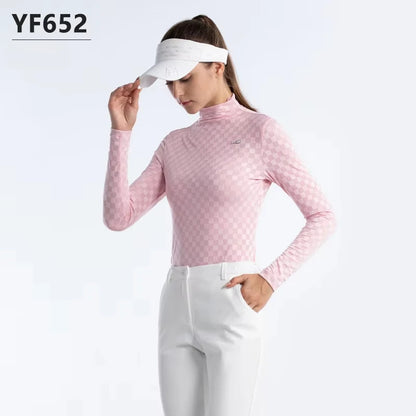 Womens  Soft High Neck Golf Shirt