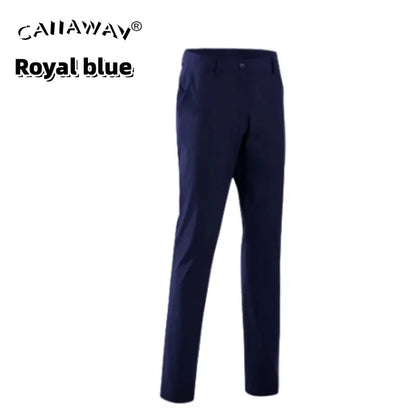 Men Elastic Slim Golf Pants