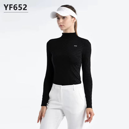 Womens  Soft High Neck Golf Shirt