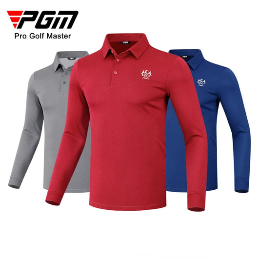 PGM  Long-Sleeved Golf Polo Shirt
