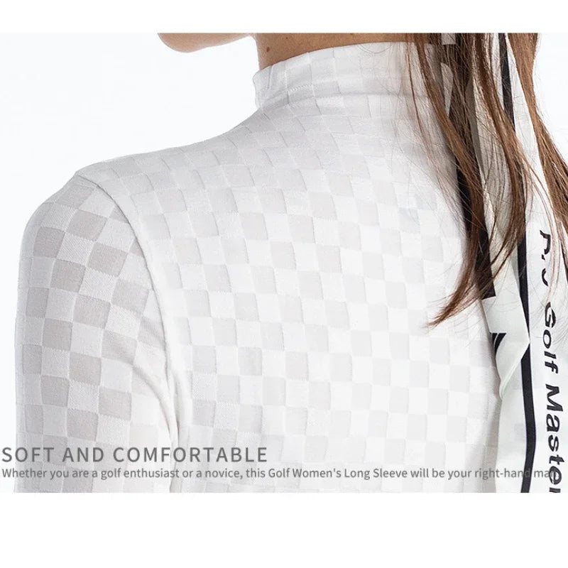 Womens  Soft High Neck Golf Shirt