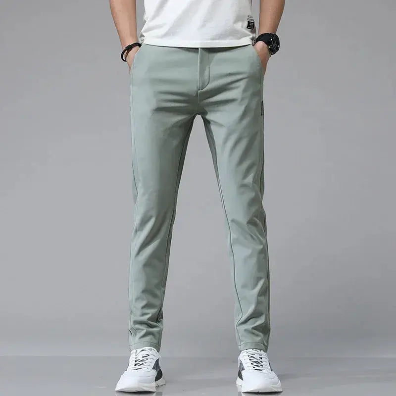 Men Slim Stretch Golf Trousers