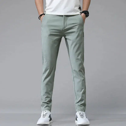 Men Slim Stretch Golf Trousers