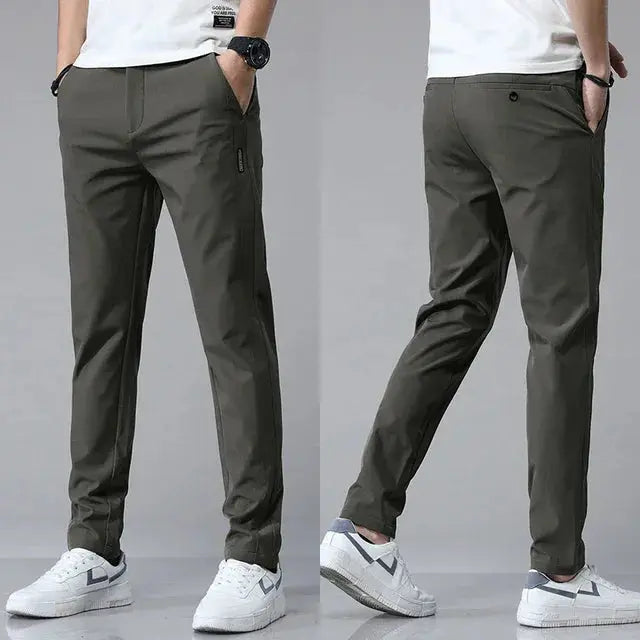 Men Slim Stretch Golf Trousers