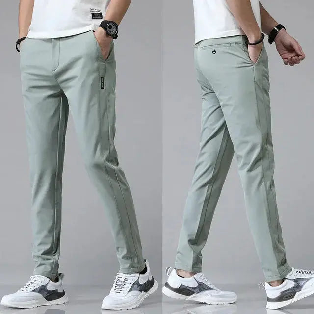Men Slim Stretch Golf Trousers