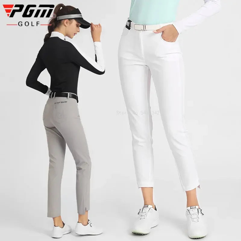PGM Windproof Split Slim Trousers Ankle Length Pants