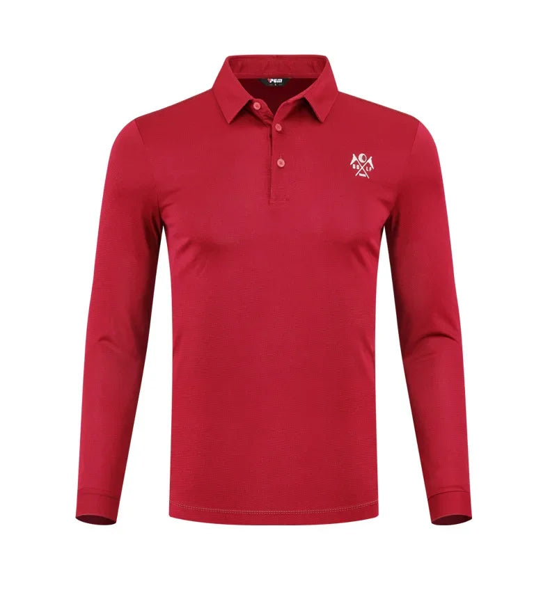 PGM  Long-Sleeved Golf Polo Shirt
