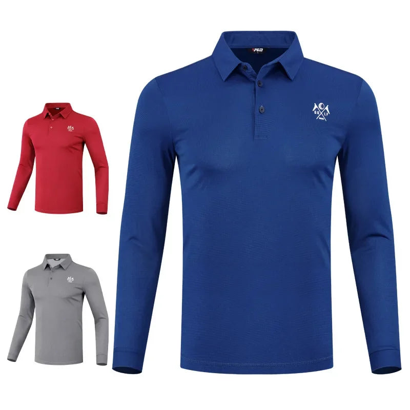 PGM  Long-Sleeved Golf Polo Shirt