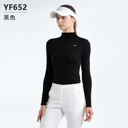Womens  Soft High Neck Golf Shirt