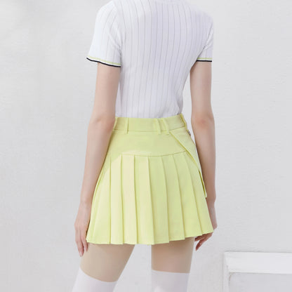 Pleated High Waist Skort