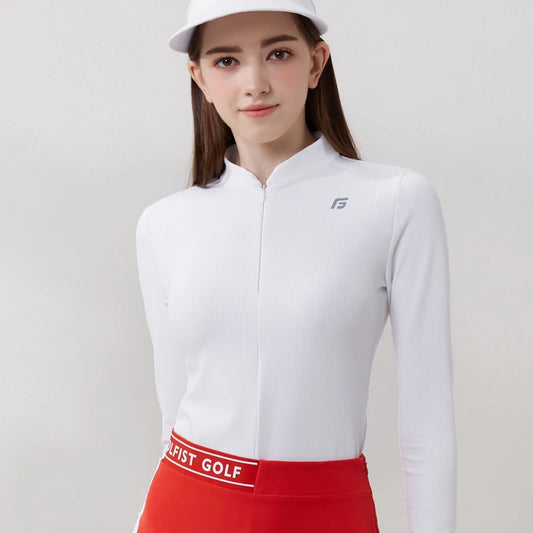 Golf Long Sleeve T-shirt Stand Collar