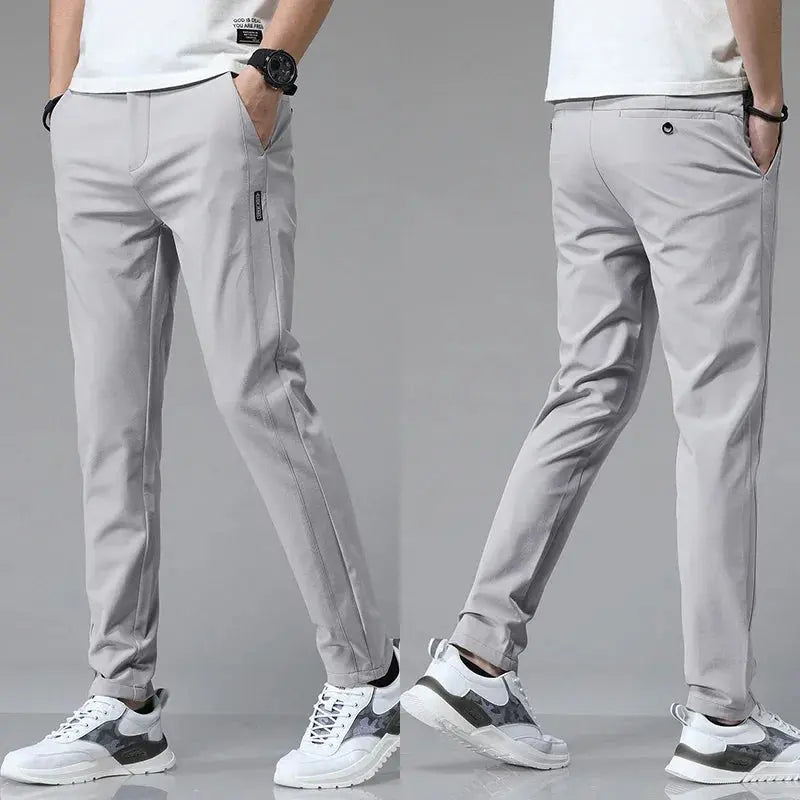 Men Slim Stretch Golf Trousers