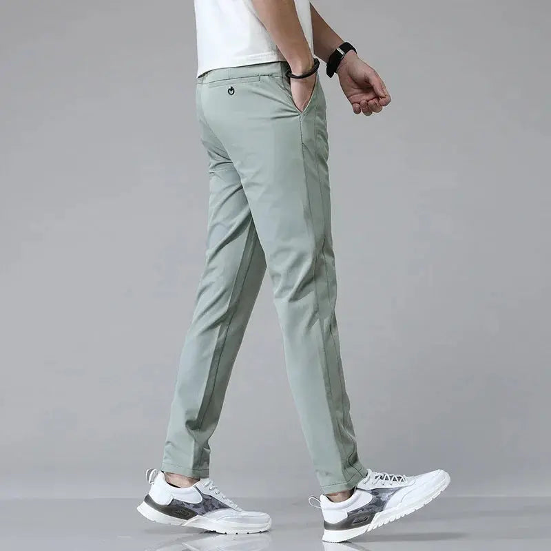 Men Slim Stretch Golf Trousers
