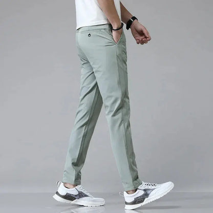 Men Slim Stretch Golf Trousers