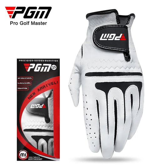 PGM Golf Gloves,Sheepskin Men's Left and Right One-handed Sports Gloves Durable Gloves Soft Breathable Non-Slip Golf Accessories