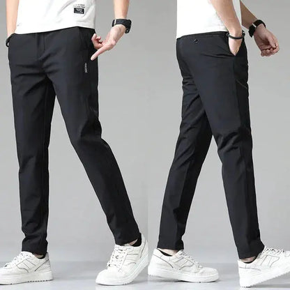 Men Slim Stretch Golf Trousers