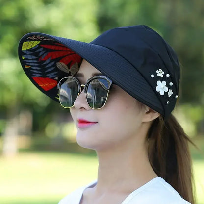 Women's UV Protection Wide Brim sun Cap